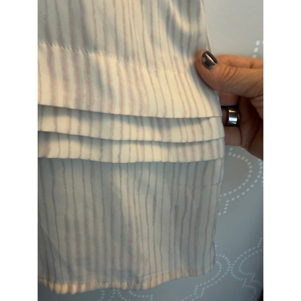 Gap Tank Top Striped Pintuck Pleated Hem XL - Picture 9 of 10
